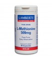 L-Metionina 500 mg · Lamberts · 60 cápsulas