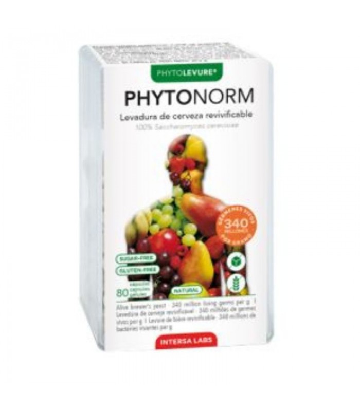 Levadura de cerveza revivificable · Phytonorm · Dietéticos Intersa · 80 Cápsulas
