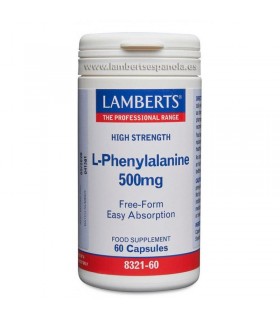 L-Fenilalanina 500 mg · Lamberts · 60 cápsulas