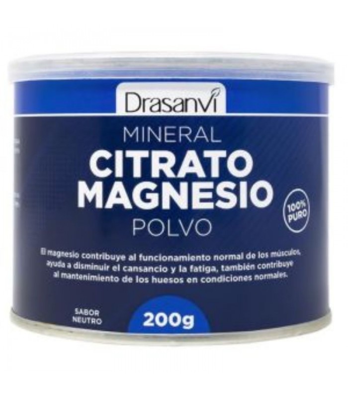 Mineral Citrato Magnesio en Polvo Sabor Neutro · Drasanvi · 200 gramos