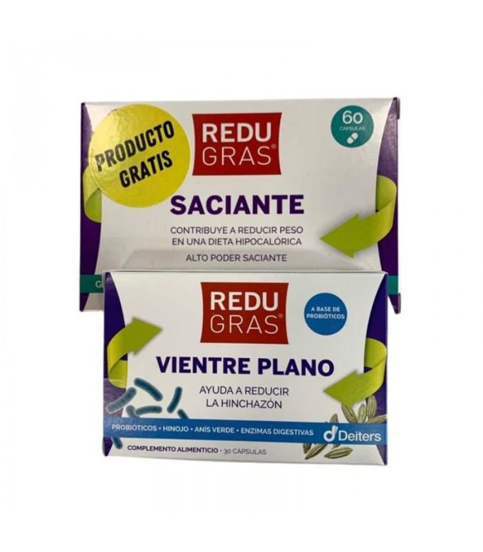 Vientre plano + Saciante de regalo · Redugras · 30 Cápsulas