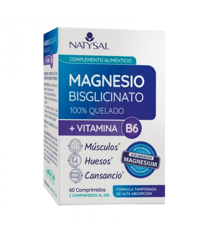 Magnesio Bisglicinato y Vitamina B6 · Natysal · 60 comprimidos