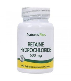 Betaína HCL 600 mg · Natures Plus ·  90 Tabletas