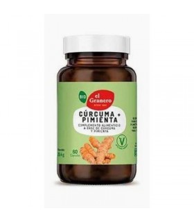 Cúrcuma + Pimienta · El Granero Integral · 60 Cápsulas