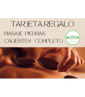 Tarjeta regalo · Masaje piedras calientes · Completo