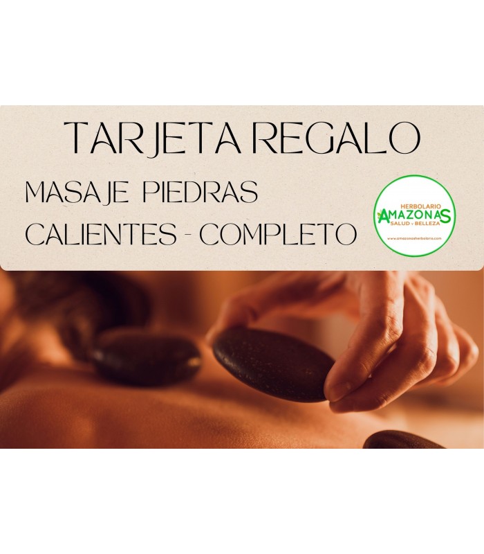 Tarjeta regalo · Masaje piedras calientes · Completo