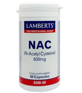 NAC (N-acetil-cisteina) 600 mg · Lamberts · 90 cápsulas