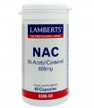 NAC (N-acetil-cisteina) 600 mg · Lamberts · 90 cápsulas