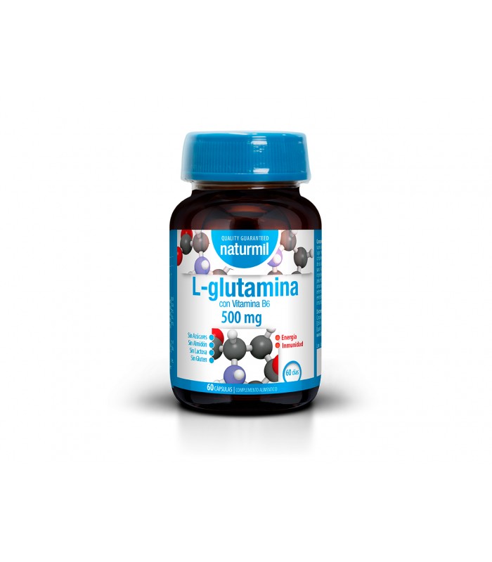 L-Glutamina 500 MG con vitamina B6 · Naturmil · 60 Comprimidos