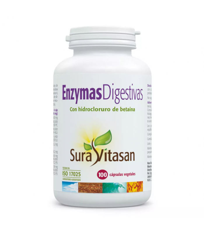 Enzymas digestivas · Sura Vitasan · 100 cápsulas