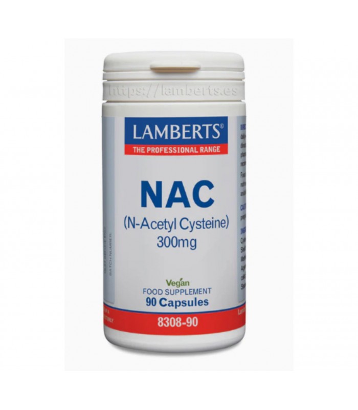 NAC (N-acetil-cisteina) 300 mg · Lamberts · 90 cápsulas