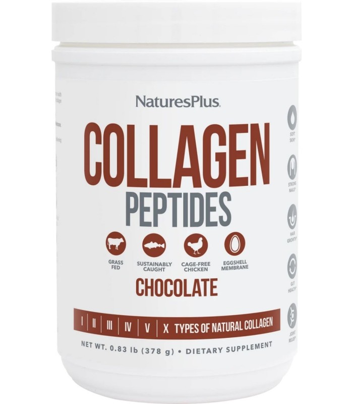 Collagen Peptides: Sabor Chocolate · Nature's Plus · 378 gramos