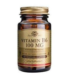 Vitamina B6 100 mg · Solgar · 100 Cápsula vegetales