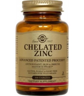 Zinc Quelado · Solgar · 100 Comprimidos