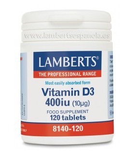 Vitamina D3 400 UI · Lamberts · 120 Comprimidos